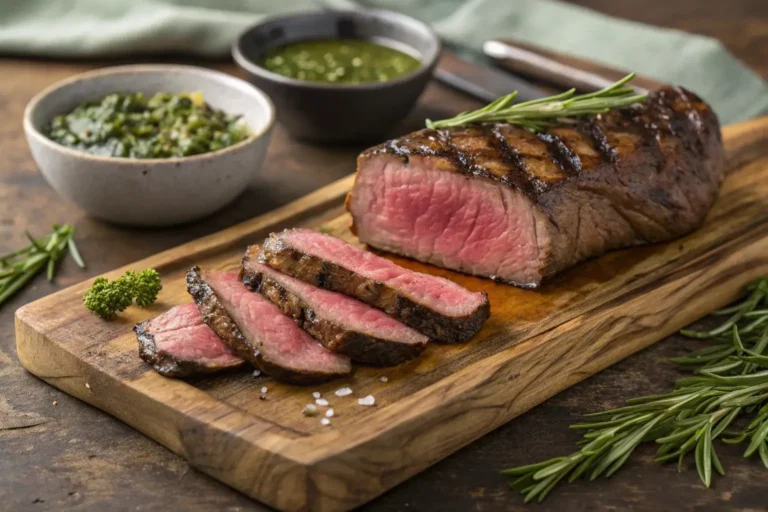 beef rump cap marinated and grilled to perfection with herbs